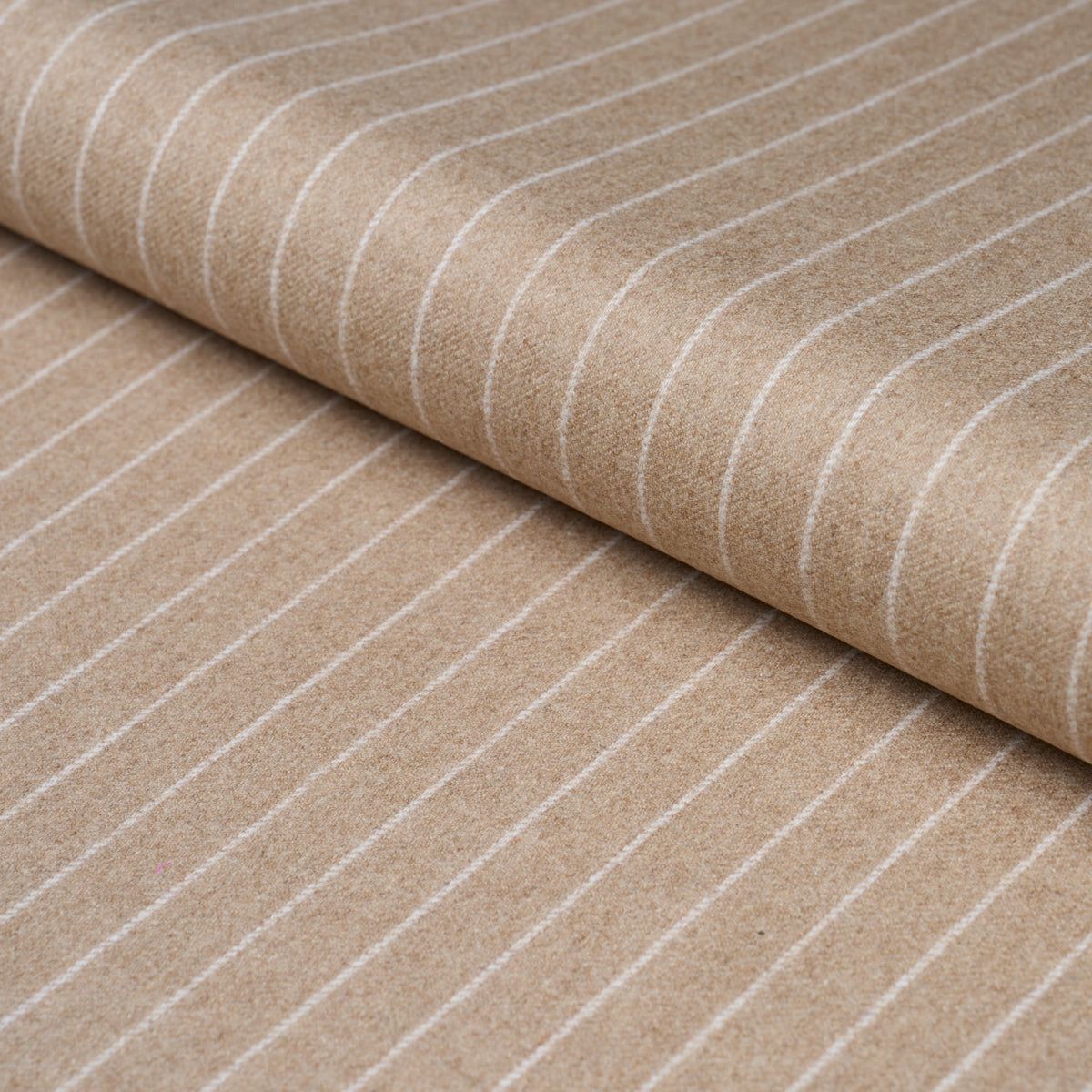 Boyd Wool Pinstripe fabric in oat color - pattern number 85282 - by Schumacher in the Patterson Flynn collection