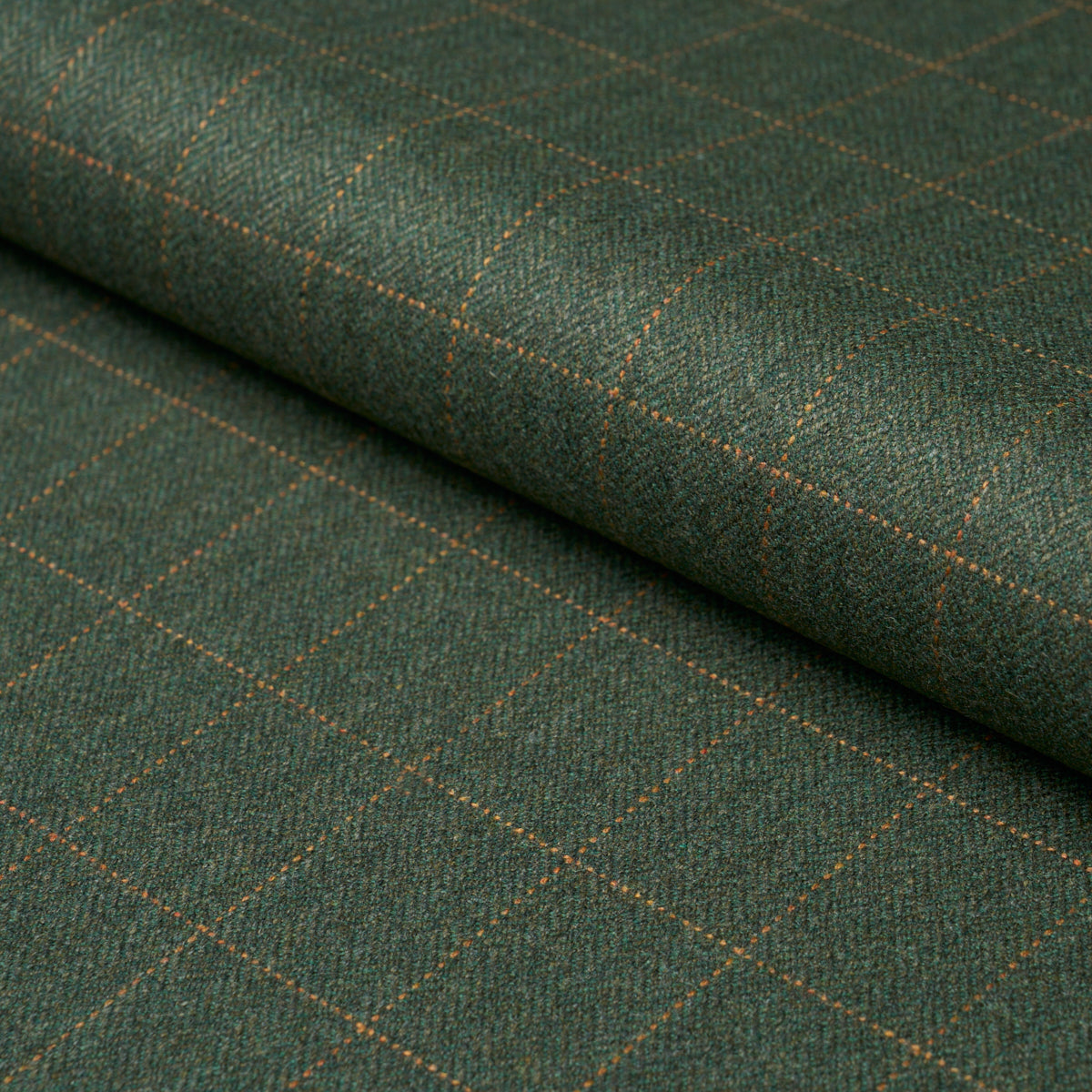 Thompson Merino Windowpane fabric in hunter green color - pattern number 85290 - by Schumacher in the Patterson Flynn collection