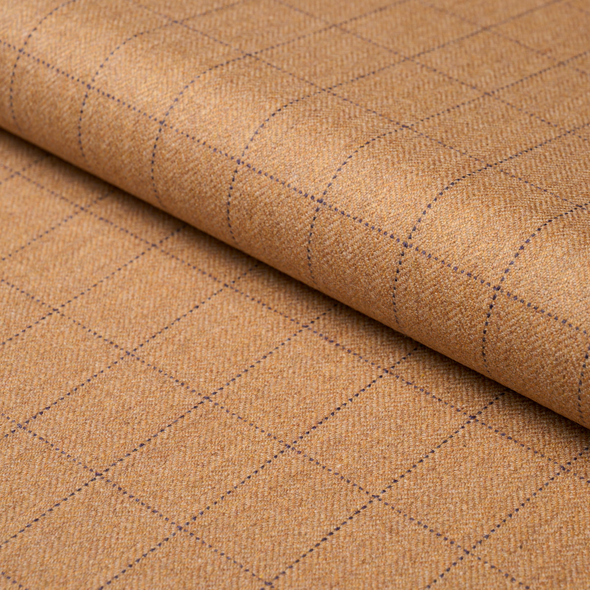 Thompson Merino Windowpane fabric in camel color - pattern number 85291 - by Schumacher in the Patterson Flynn collection