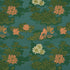 Lian Dream fabric in turquoise color - pattern number 85500 - by Schumacher in the Laura Gonzalez collection