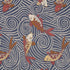 Koi Fish fabric in indigo color - pattern number 85591 - by Schumacher in the Rhythm In Motion collection