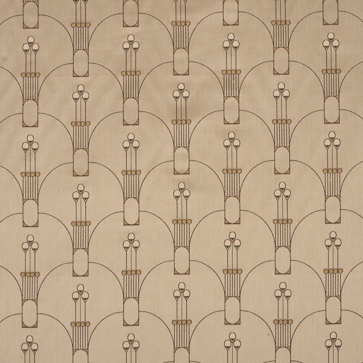 Swanson Scallop fabric in pewter color - pattern number 85600 - by Schumacher in the Rhythm In Motion collection
