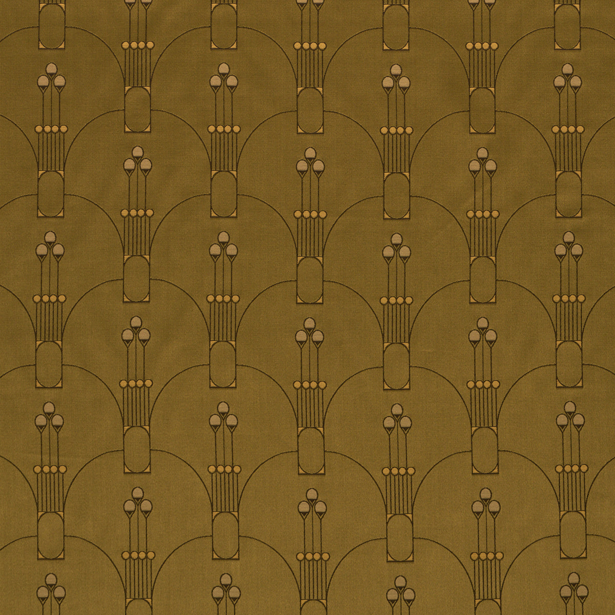 Swanson Scallop fabric in olive color - pattern number 85601 - by Schumacher in the Rhythm In Motion collection