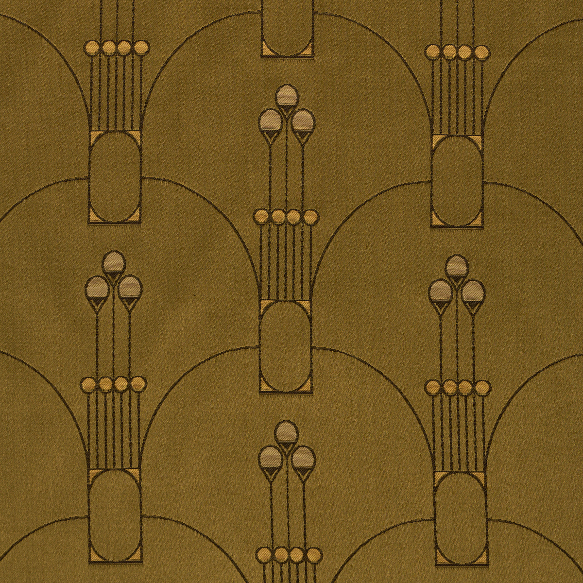 Swanson Scallop fabric in olive color - pattern number 85601 - by Schumacher in the Rhythm In Motion collection