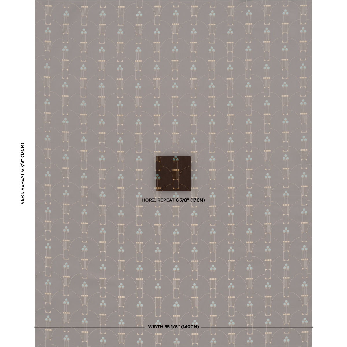 Swanson Scallop fabric in carbon color - pattern number 85602 - by Schumacher in the Rhythm In Motion collection