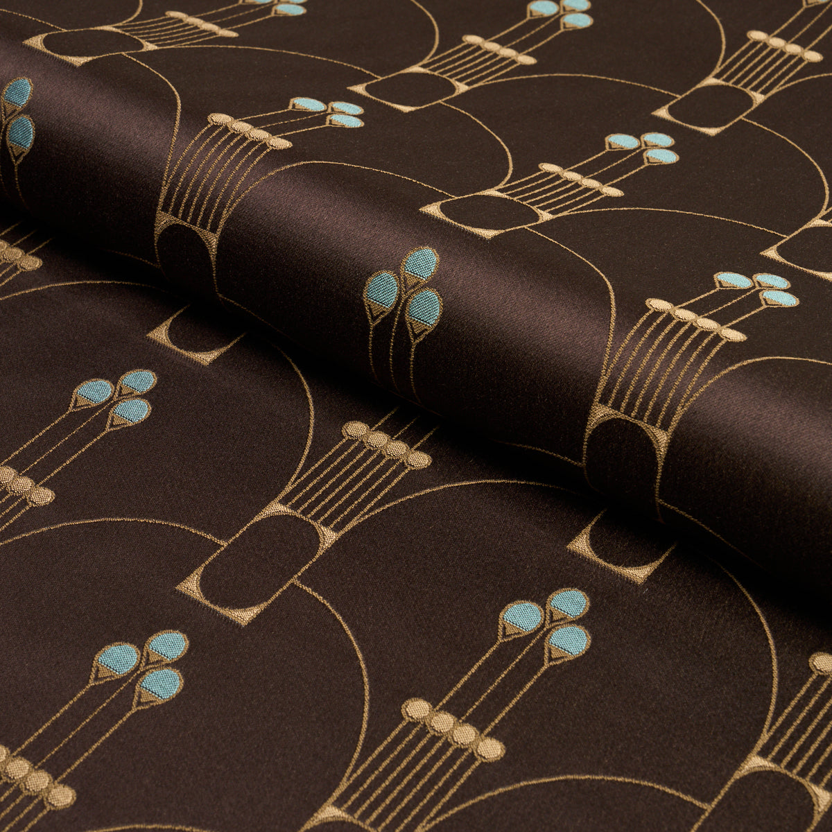 Swanson Scallop fabric in carbon color - pattern number 85602 - by Schumacher in the Rhythm In Motion collection