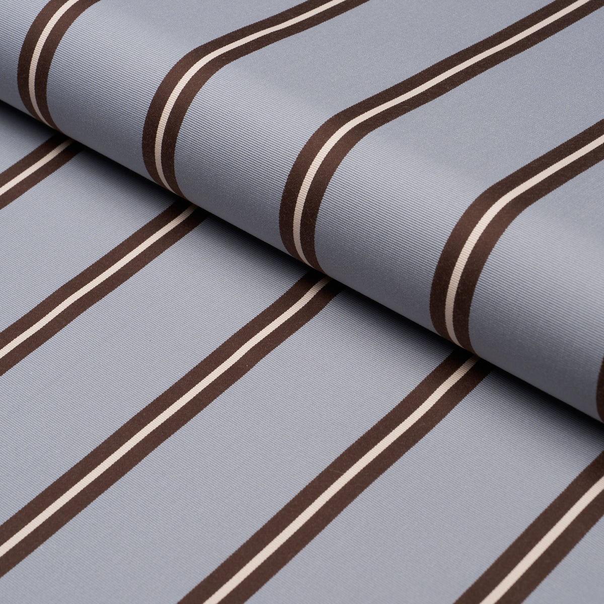 Briony Stripe fabric in sky color - pattern number 85621 - by Schumacher in the New Traditional collection