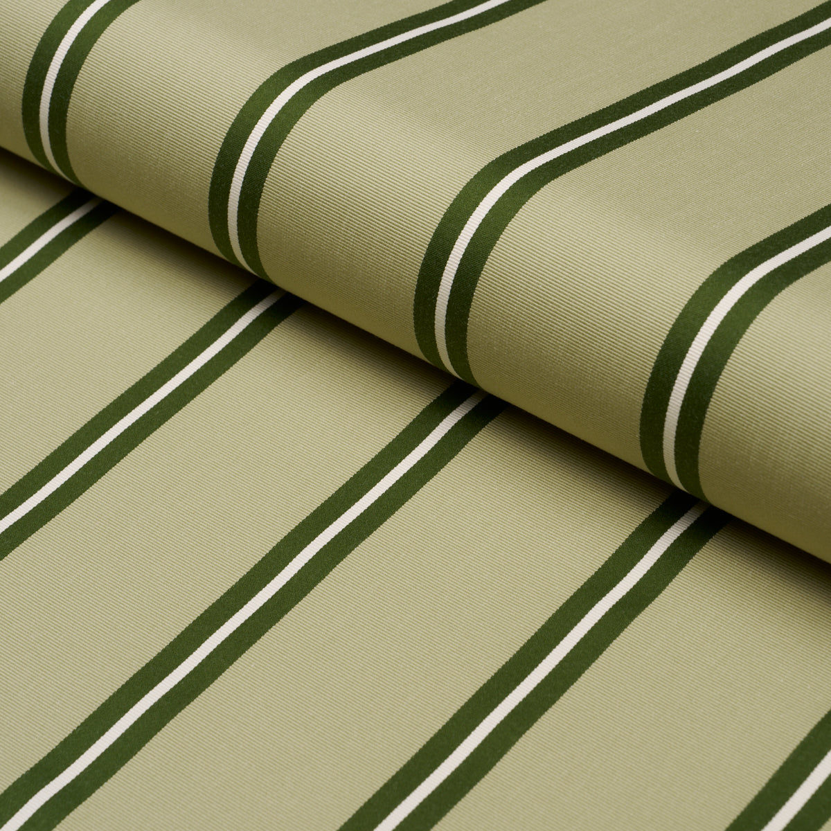 Briony Stripe fabric in leaf color - pattern number 85622 - by Schumacher in the New Traditional collection