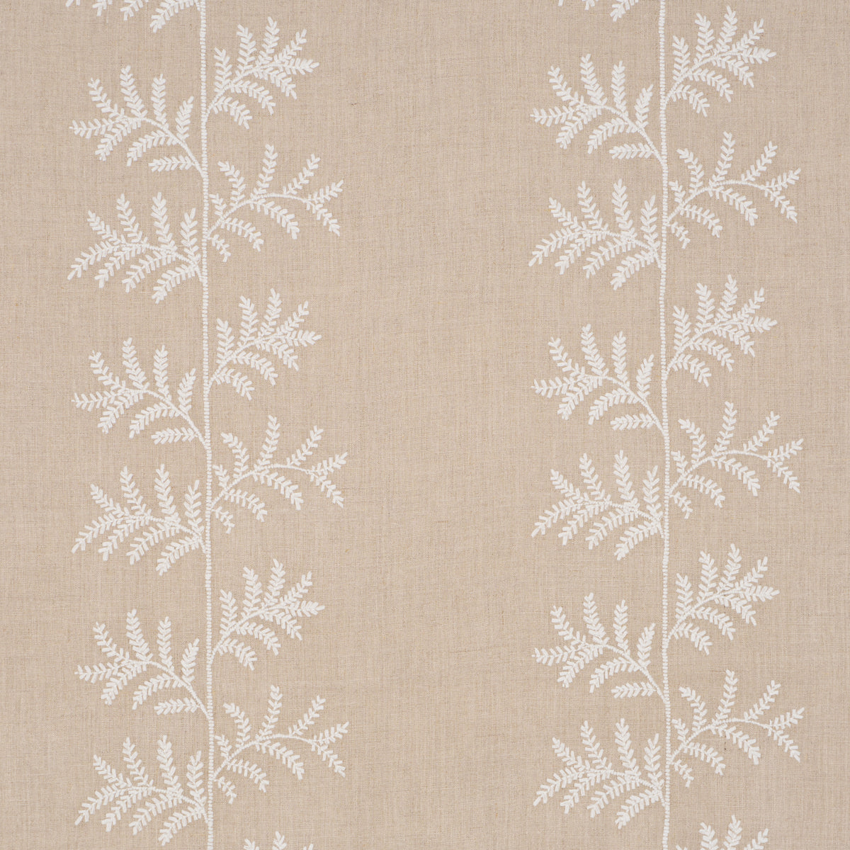 Eloise Embroidery fabric in natural color - pattern number 85631 - by Schumacher in the New Traditional collection