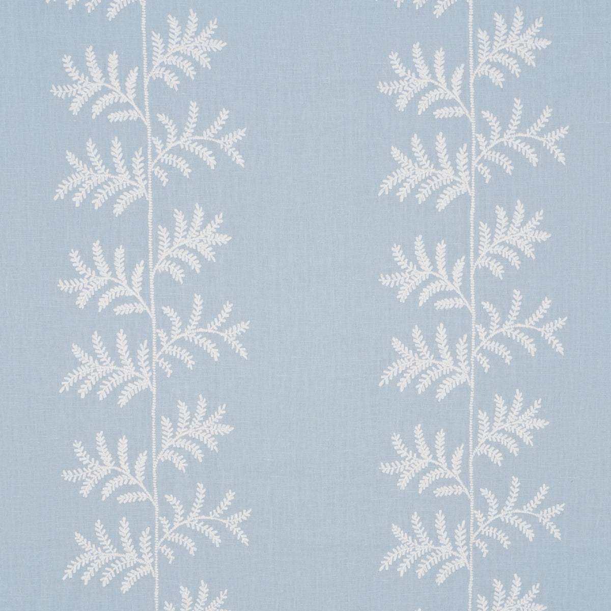 Eloise Embroidery fabric in sky color - pattern number 85632 - by Schumacher in the New Traditional collection