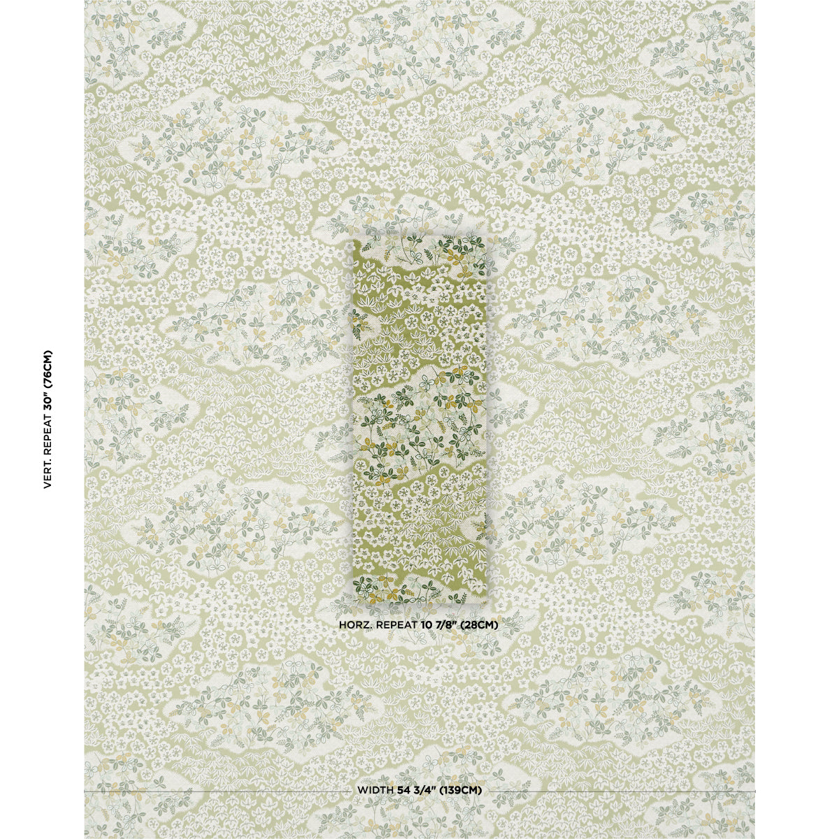 Lorene fabric in leaf color - pattern number 85640 - by Schumacher in the New Traditional collection