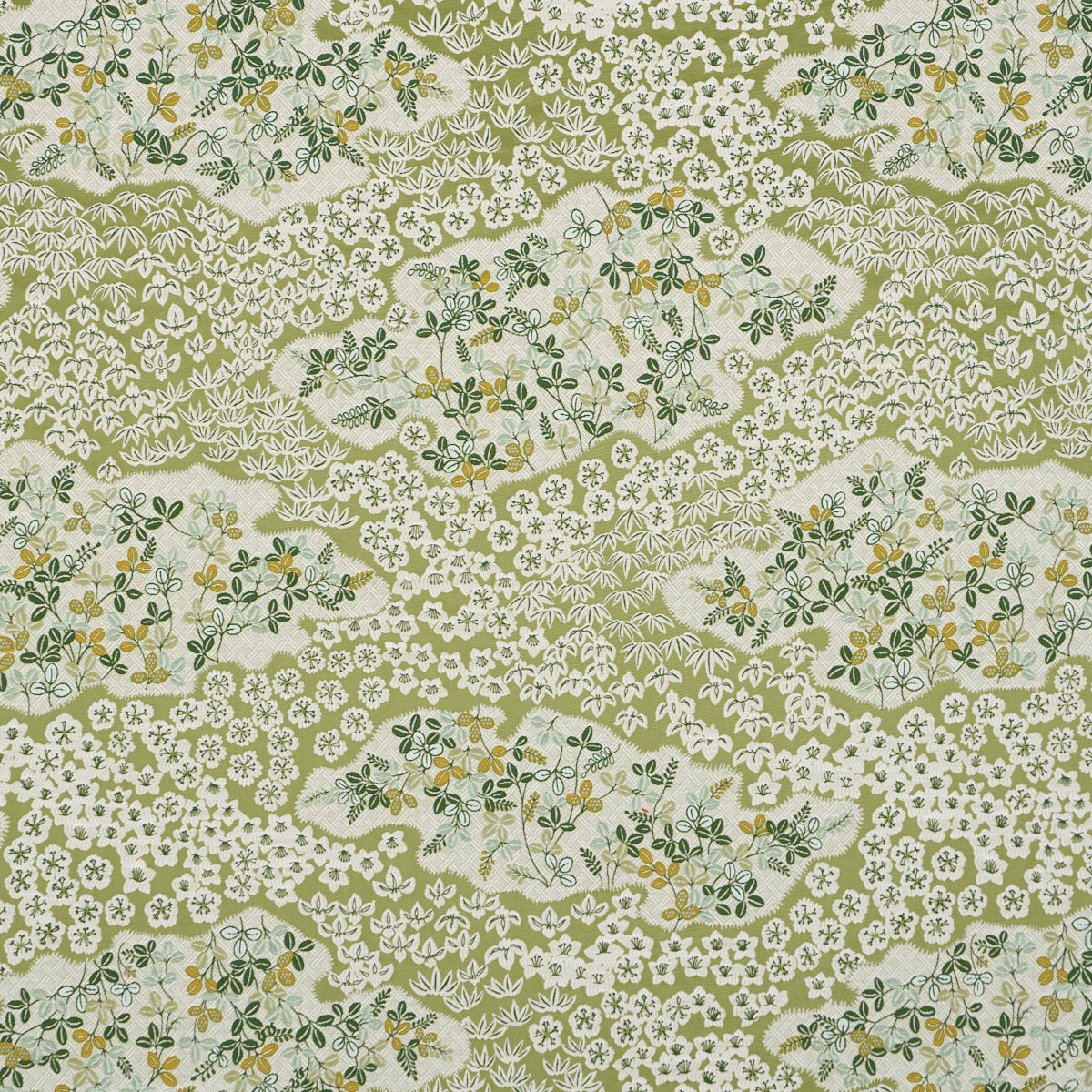Lorene fabric in leaf color - pattern number 85640 - by Schumacher in the New Traditional collection