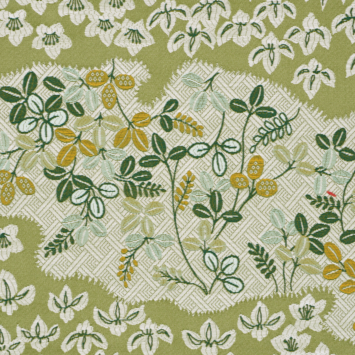 Lorene fabric in leaf color - pattern number 85640 - by Schumacher in the New Traditional collection
