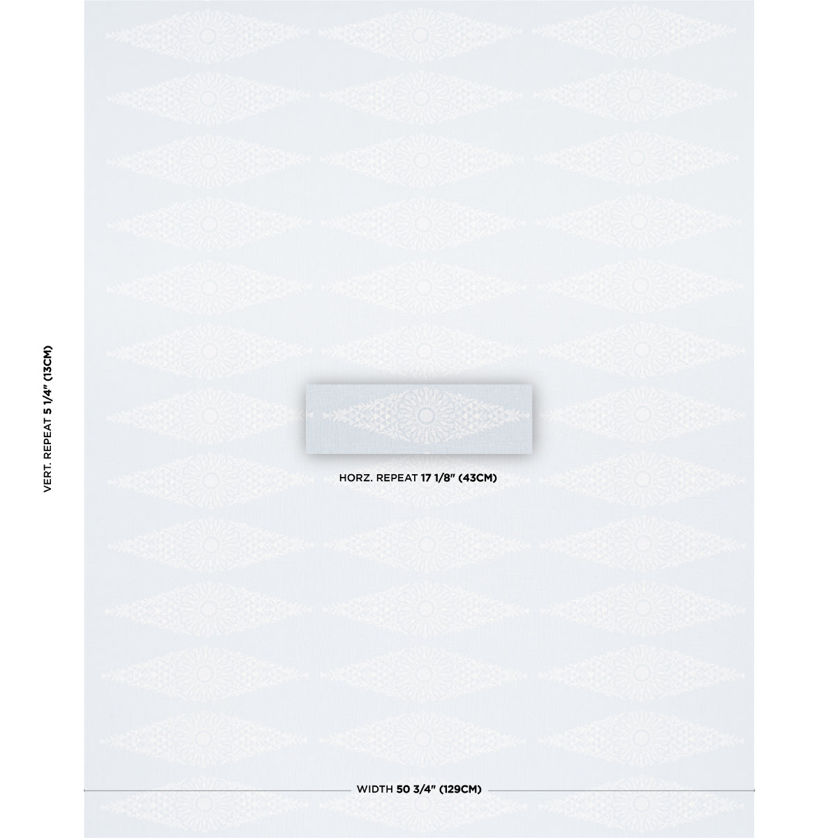 Tasmin Embroidery fabric in soft blue color - pattern number 85671 - by Schumacher in the New Traditional collection