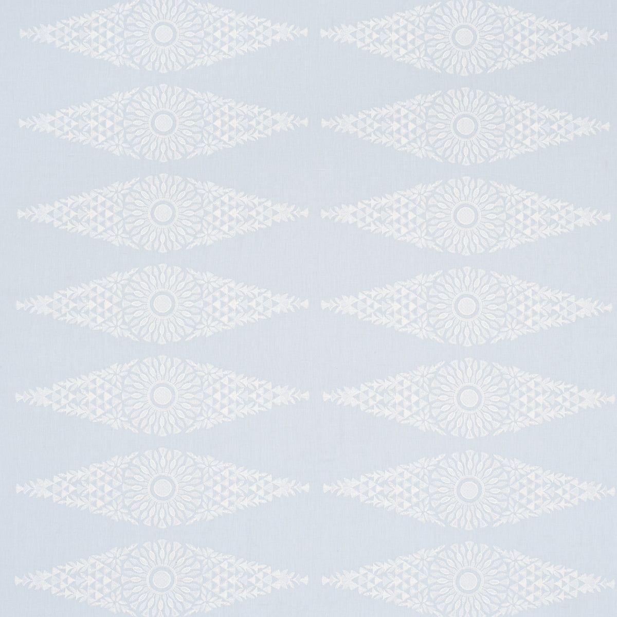 Tasmin Embroidery fabric in soft blue color - pattern number 85671 - by Schumacher in the New Traditional collection