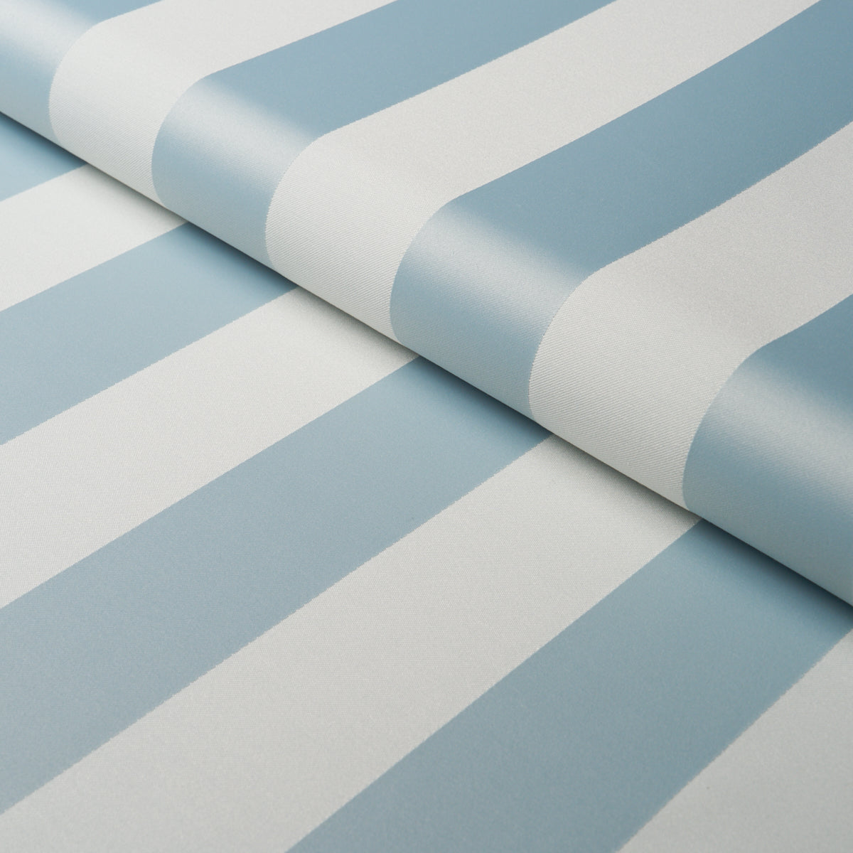 Roosevelt Awning Stripe fabric in robin&