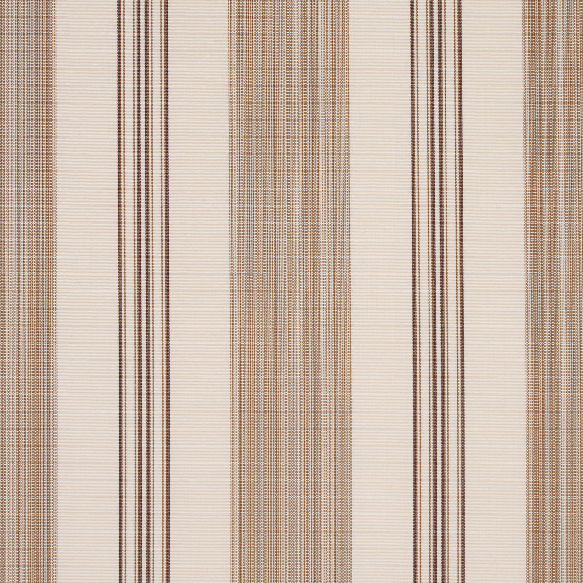 Jefferson Tented Stripe fabric in brown color - pattern number 85755 - by Schumacher in the Mark D. Sikes collection