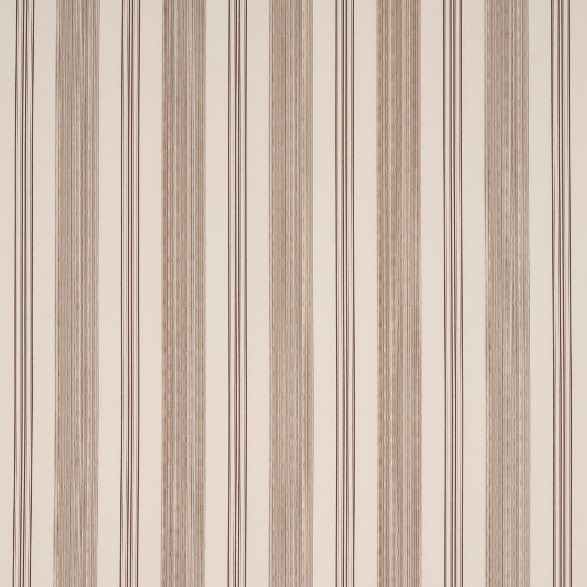 Jefferson Tented Stripe fabric in brown color - pattern number 85755 - by Schumacher in the Mark D. Sikes collection