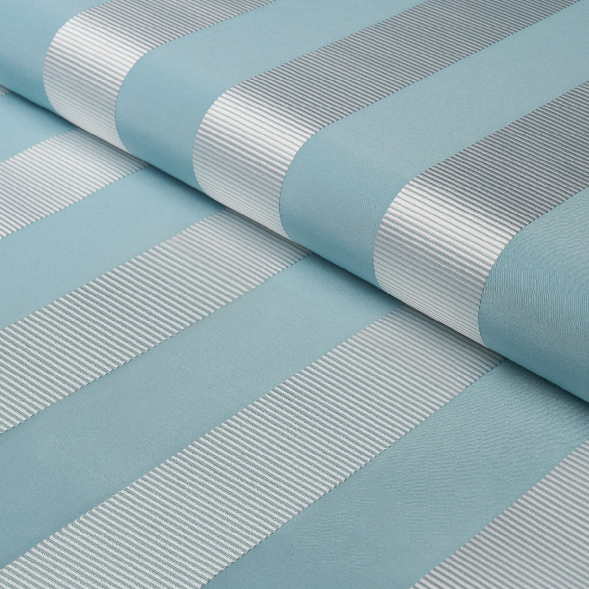 Madison Wide Stripe fabric in robin&