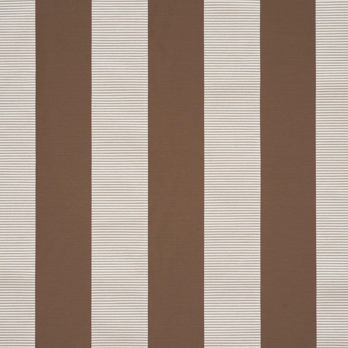 Madison Wide Stripe fabric in brown color - pattern number 85773 - by Schumacher in the Mark D. Sikes collection