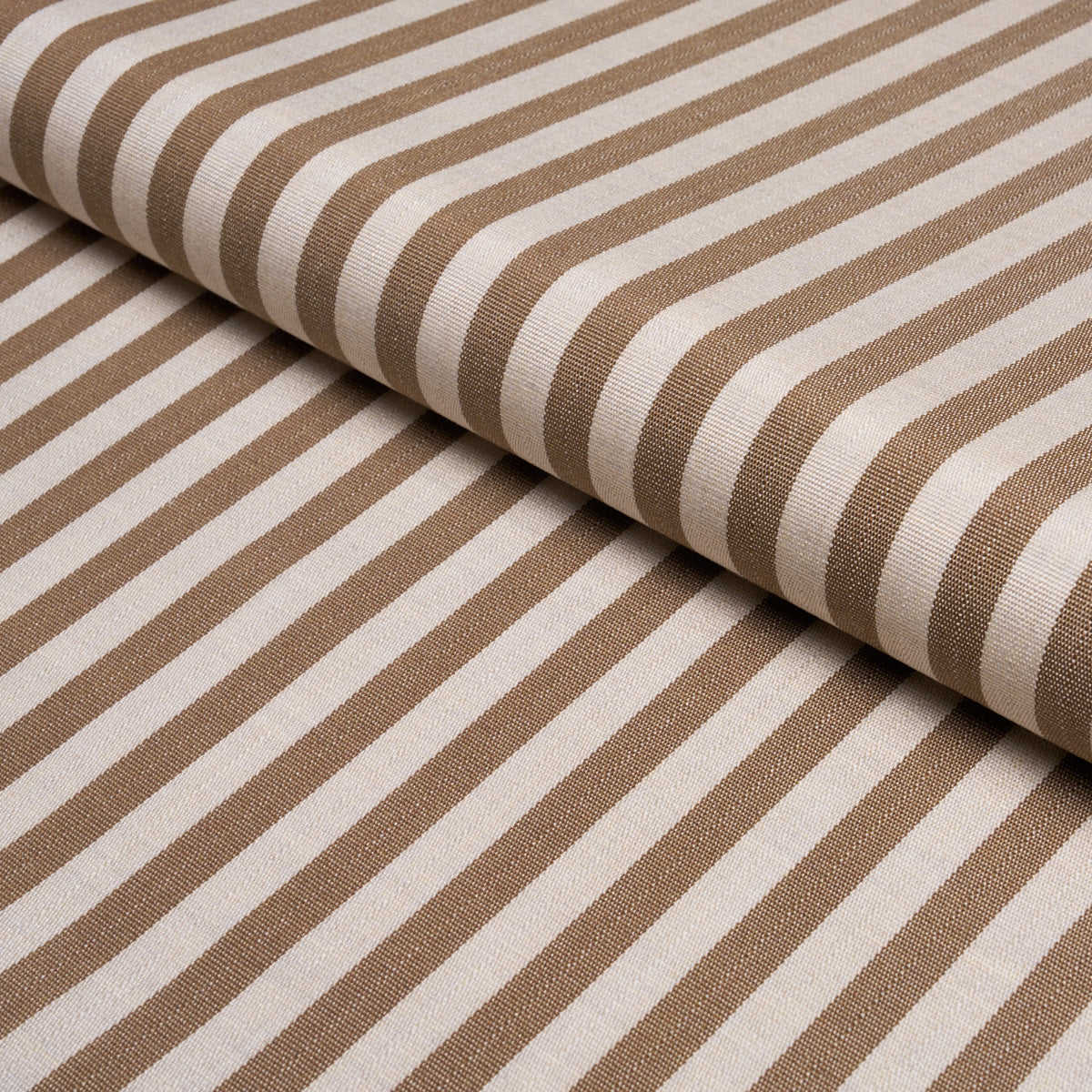 Hanson Indoor/Outdoor Stripe Narrow fabric in brown color - pattern number 85811 - by Schumacher in the Indoor/Outdoor Stripes collection