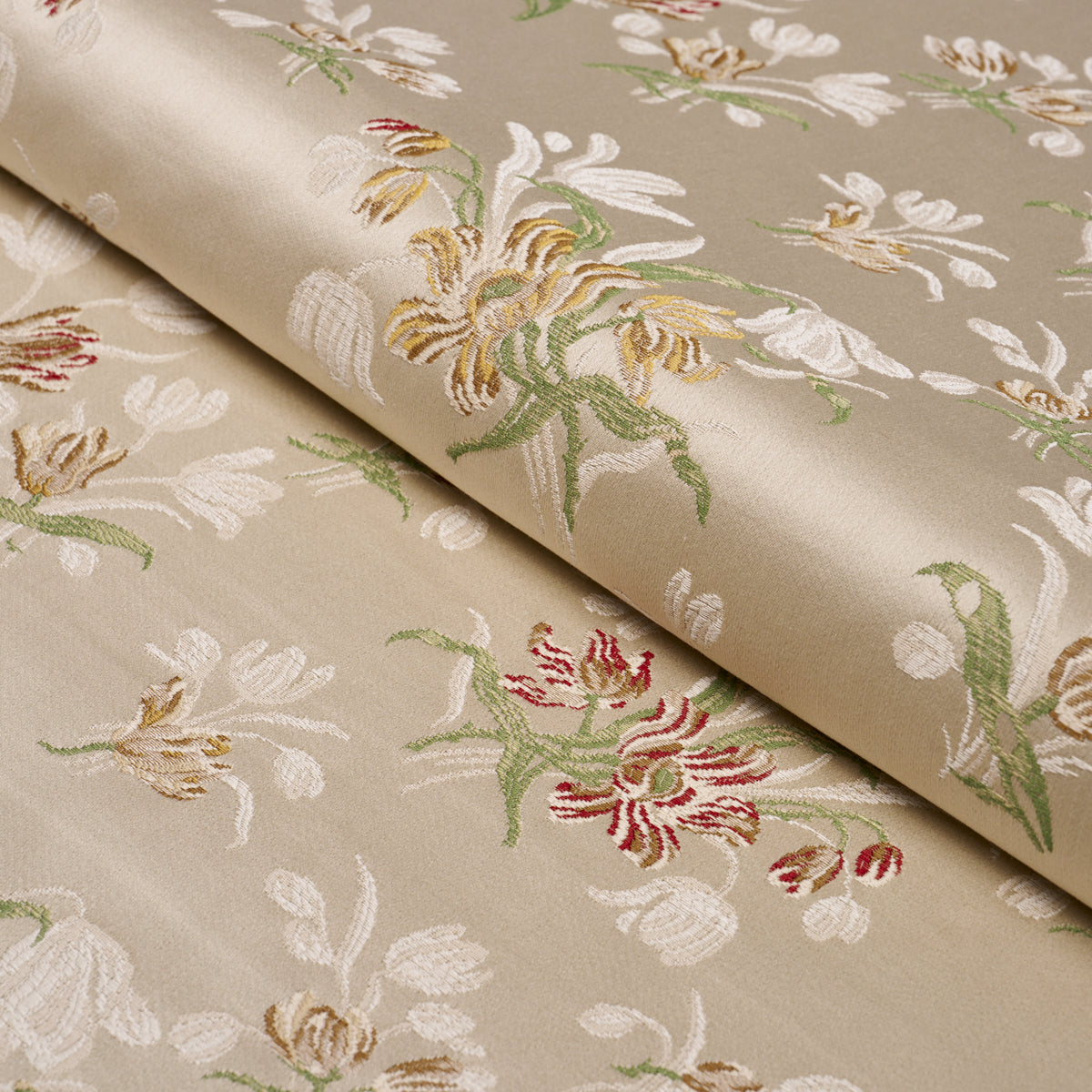 Spitalfields Bouquet fabric in alabaster color - pattern number 85820 - by Schumacher in the Williamsburg collection