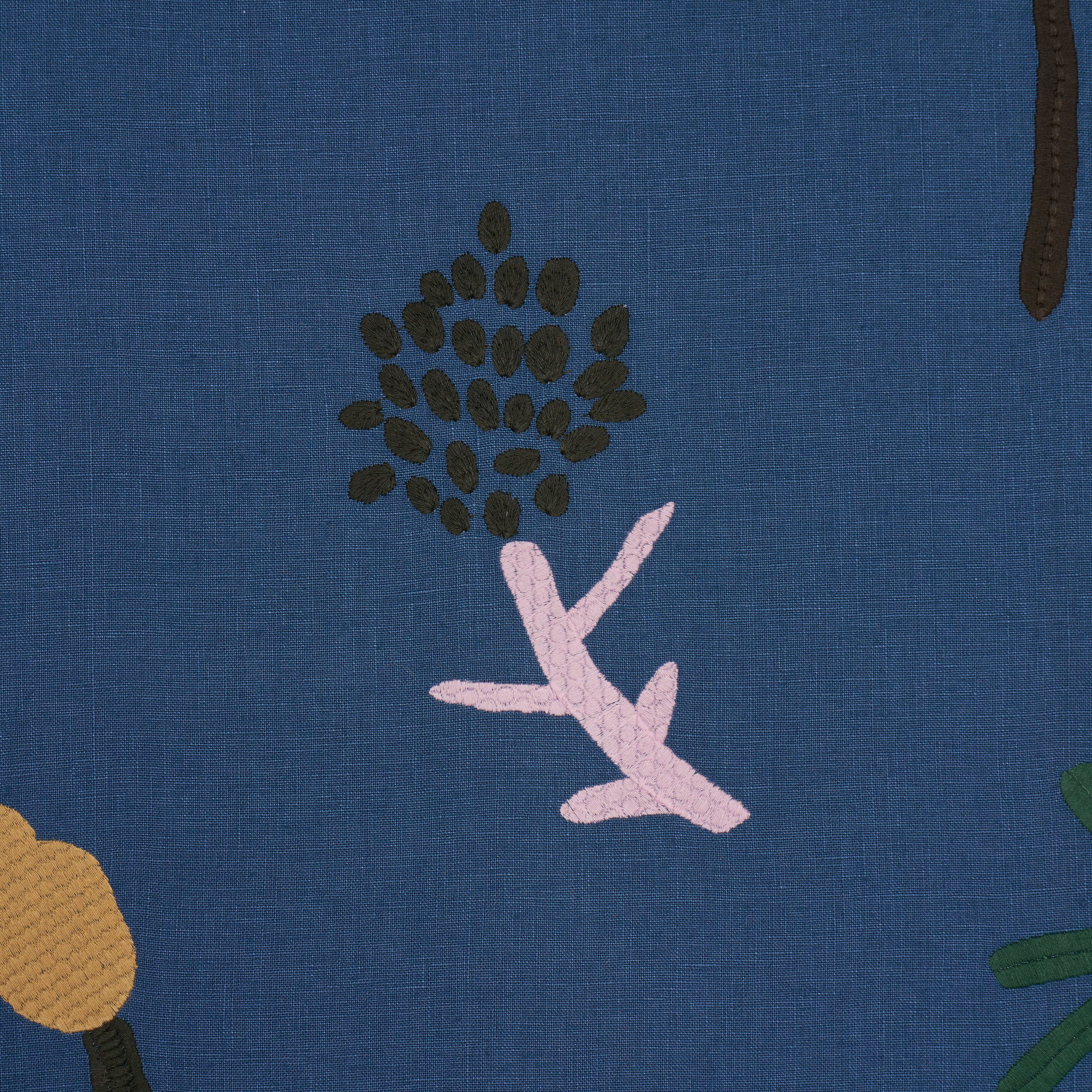 Tropical Trees fabric in blue color - pattern number 85852 - by Schumacher in the Caroline Z Hurley collection