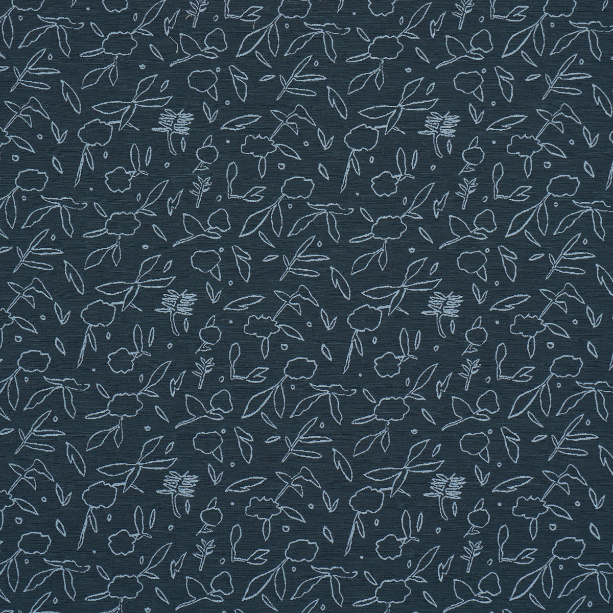 Jungle Vine fabric in dark blue color - pattern number 85871 - by Schumacher in the Caroline Z Hurley collection