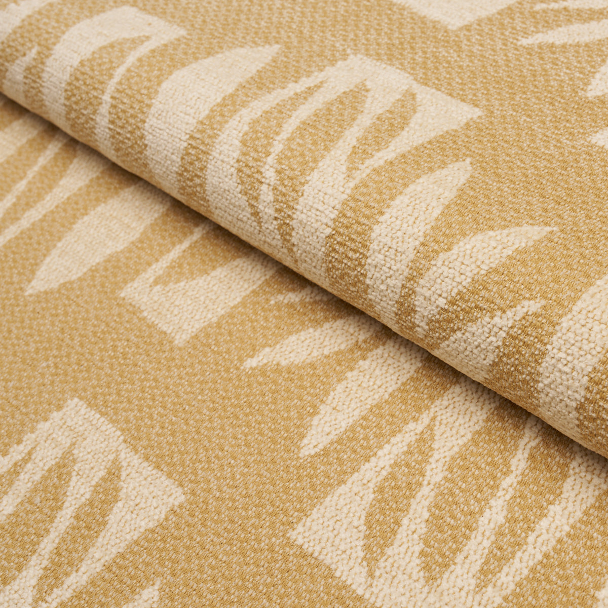 Banana Leaf Cut Out fabric in cream color - pattern number 85881 - by Schumacher in the Caroline Z Hurley collection