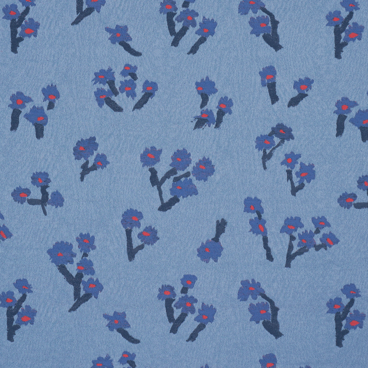 Rosie Posy Woven fabric in blue color - pattern number 85892 - by Schumacher in the Caroline Z Hurley collection
