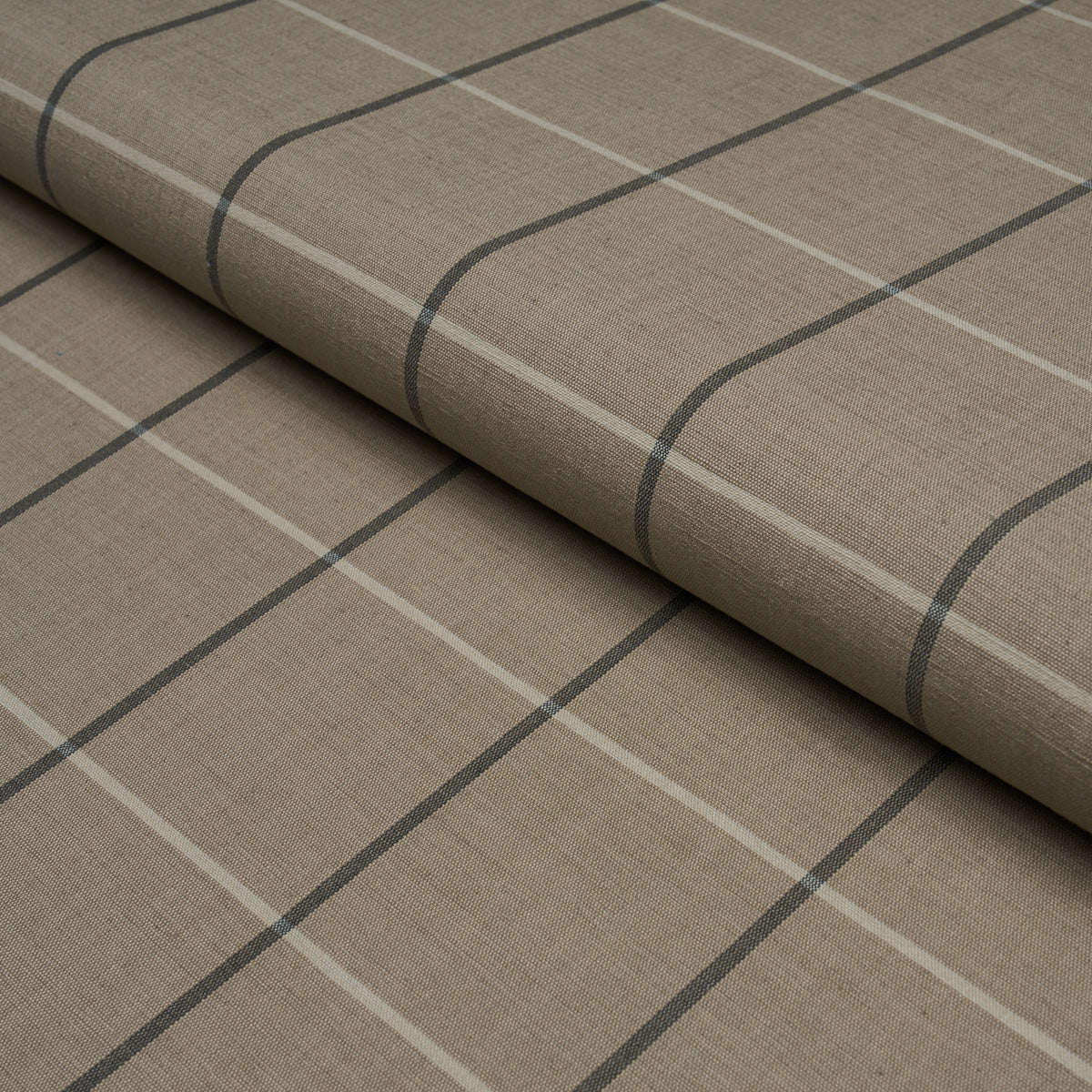 Taos Grid fabric in taupe color - pattern number 85910 - by Schumacher in the Caroline Z Hurley collection