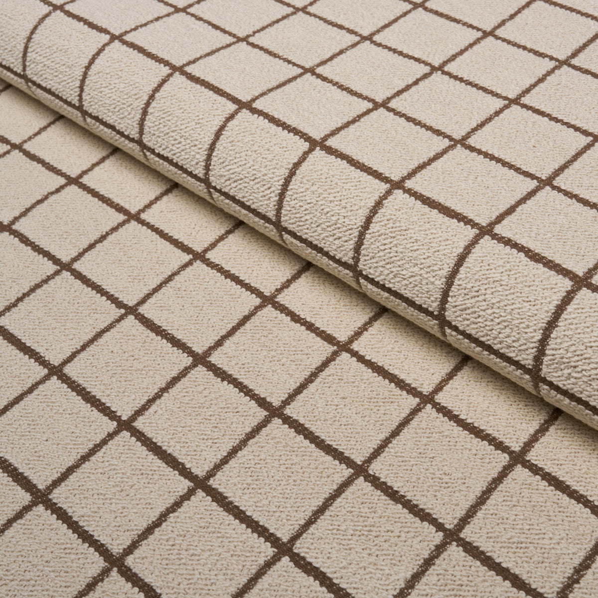 Tucson Grid fabric in brown color - pattern number 85920 - by Schumacher in the Caroline Z Hurley collection