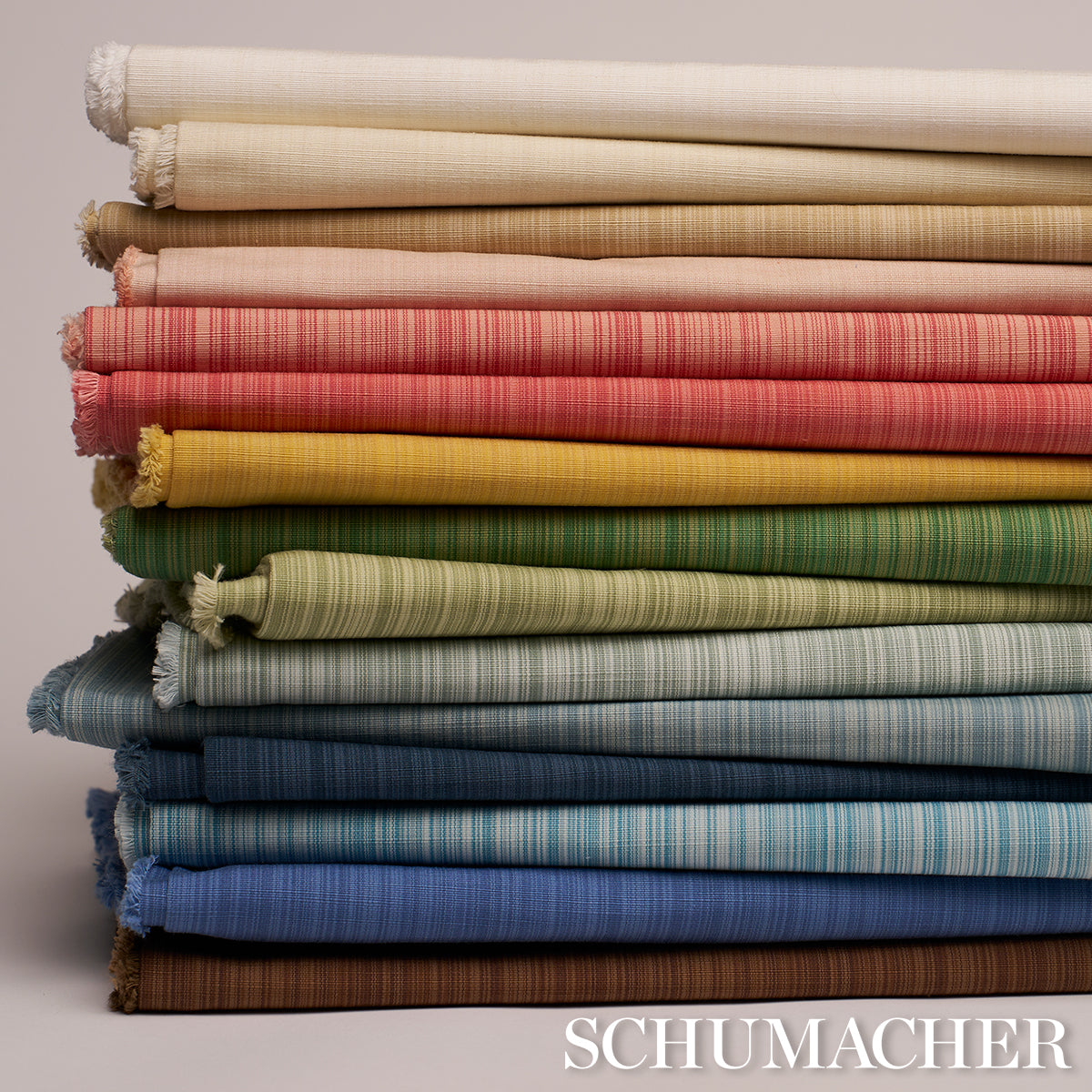 Gracie Solid Strié fabric in brown color - pattern number 85933 - by Schumacher in the Mark D. Sikes collection