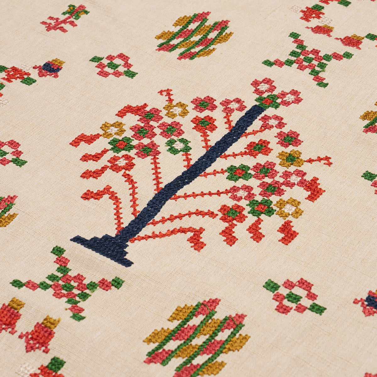 Fairview Cross Stitch Embroidery fabric in multi color - pattern number 85980 - by Schumacher in the Prairie collection