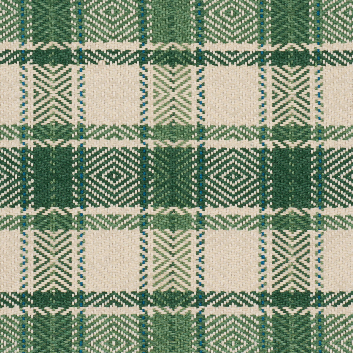 Heidi Plaid fabric in leaf color - pattern number 85992 - by Schumacher in the Prairie collection