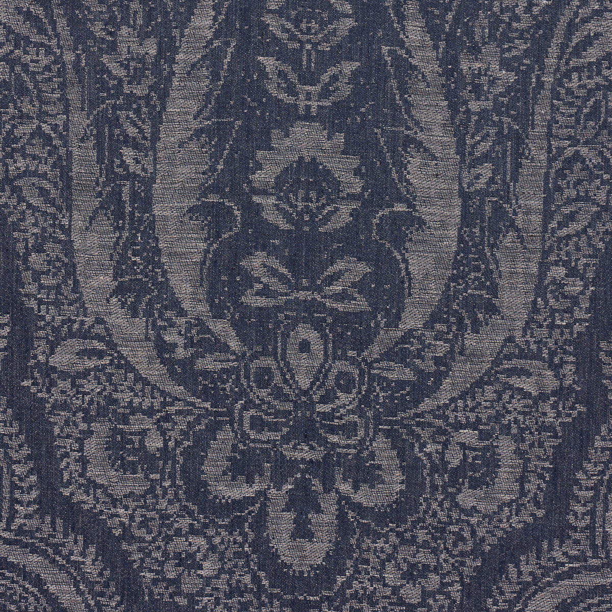 Amara Paisley fabric in indigo color - pattern number 86120 - by Schumacher in the Acquerello collection