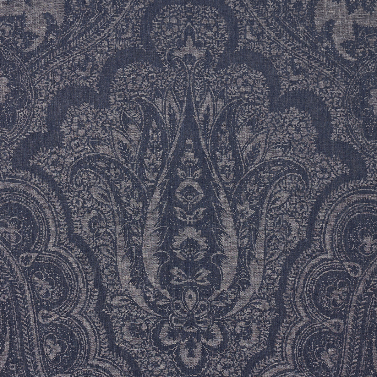Amara Paisley fabric in indigo color - pattern number 86120 - by Schumacher in the Acquerello collection