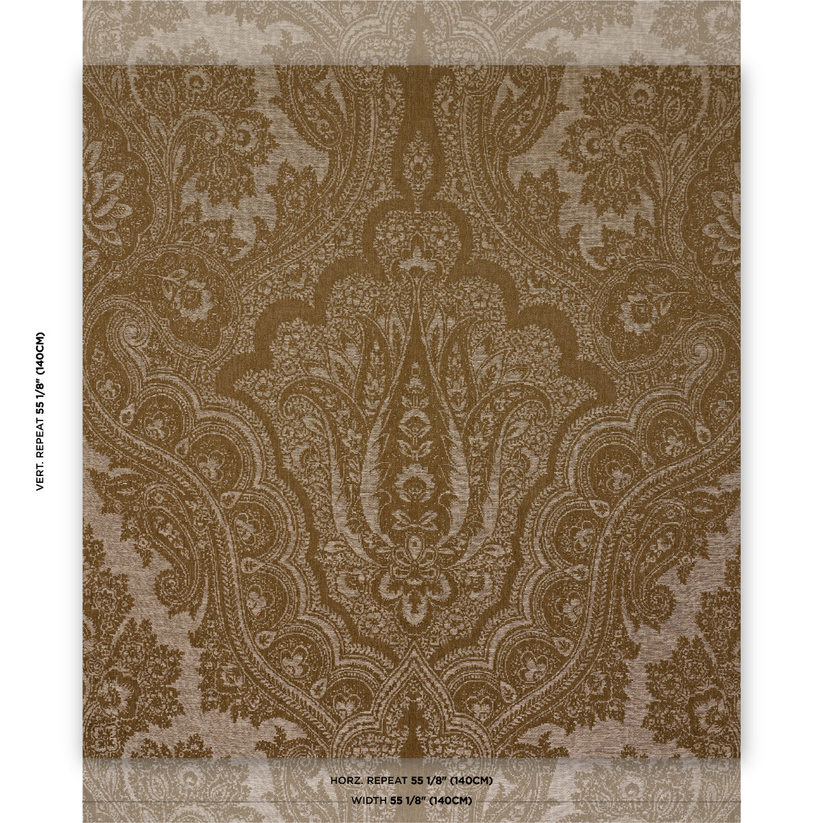 Amara Paisley fabric in oro color - pattern number 86121 - by Schumacher in the Acquerello collection