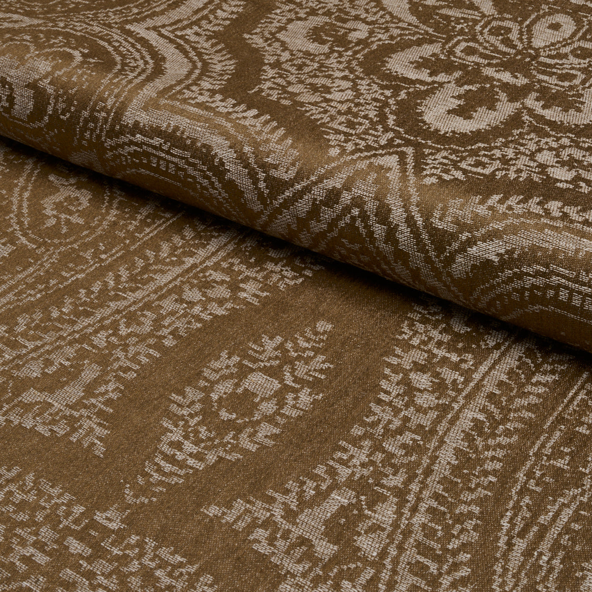 Amara Paisley fabric in oro color - pattern number 86121 - by Schumacher in the Acquerello collection