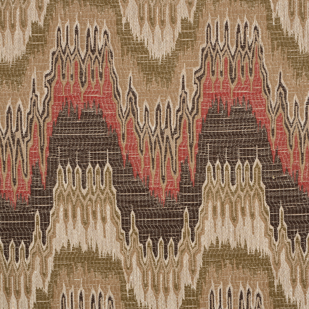 Elio Flamestitch fabric in ruby color - pattern number 86130 - by Schumacher in the Acquerello collection