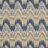 Elio Flamestitch fabric in indigo color - pattern number 86131 - by Schumacher in the Acquerello collection