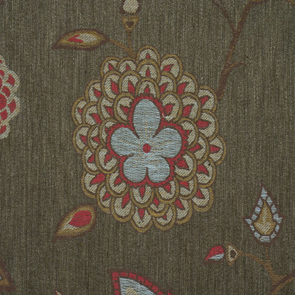 Fiammetta Jacquard fabric in verde color - pattern number 86152 - by Schumacher in the Acquerello collection