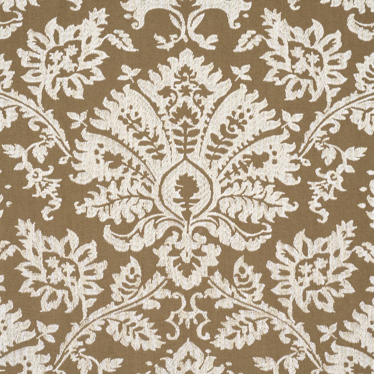 Gianna Embroidery fabric in caramel color - pattern number 86162 - by Schumacher in the Acquerello collection