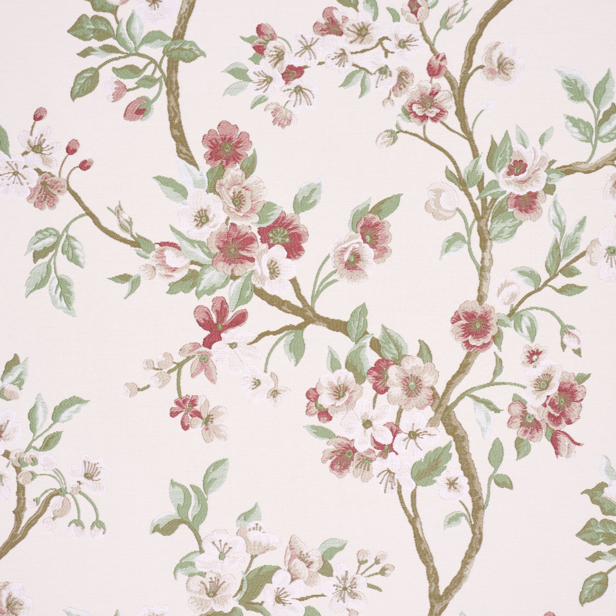 Cherry Blossom fabric in cherry color - pattern number 86221 - by Schumacher in the Schumacher Classics collection
