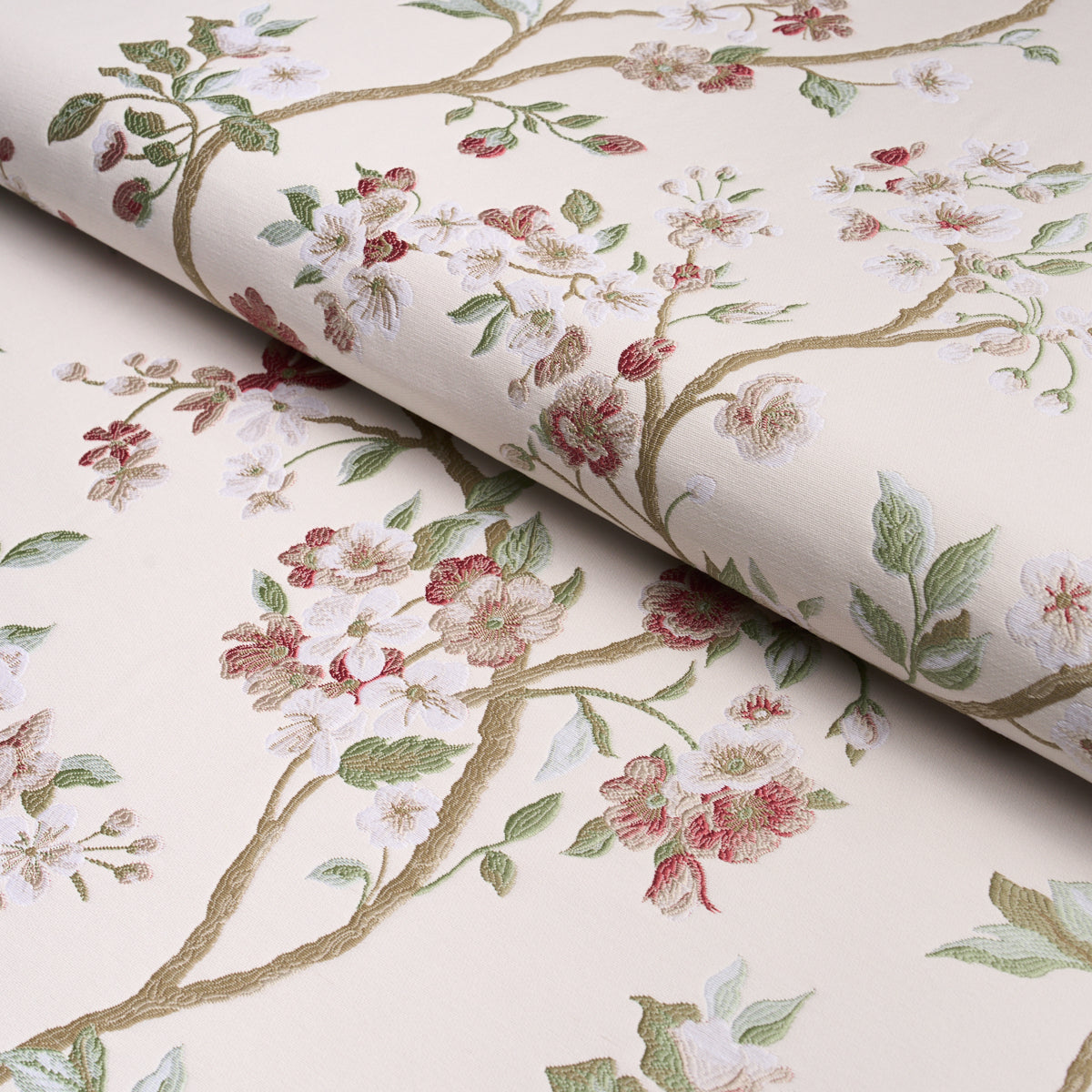 Cherry Blossom fabric in cherry color - pattern number 86221 - by Schumacher in the Schumacher Classics collection