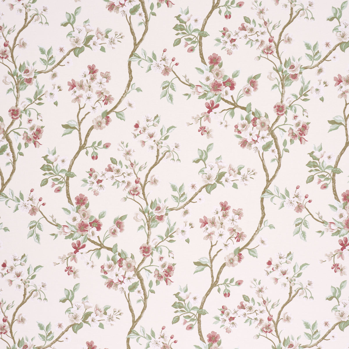 Cherry Blossom fabric in cherry color - pattern number 86221 - by Schumacher in the Schumacher Classics collection