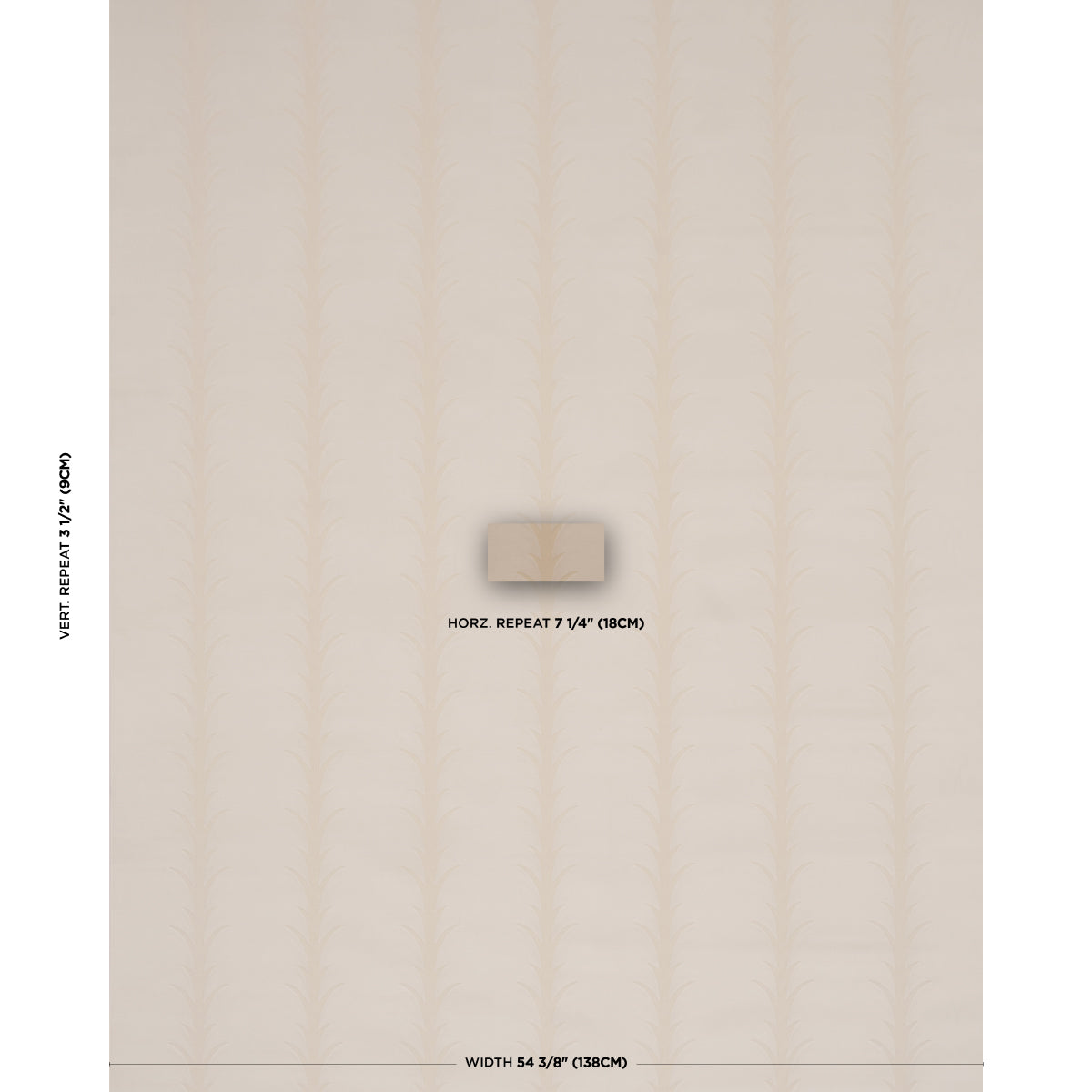 Acanthus Stripe Velvet fabric in mistral sand color - pattern number 86450 - by Schumacher in the Atelier Paris collection