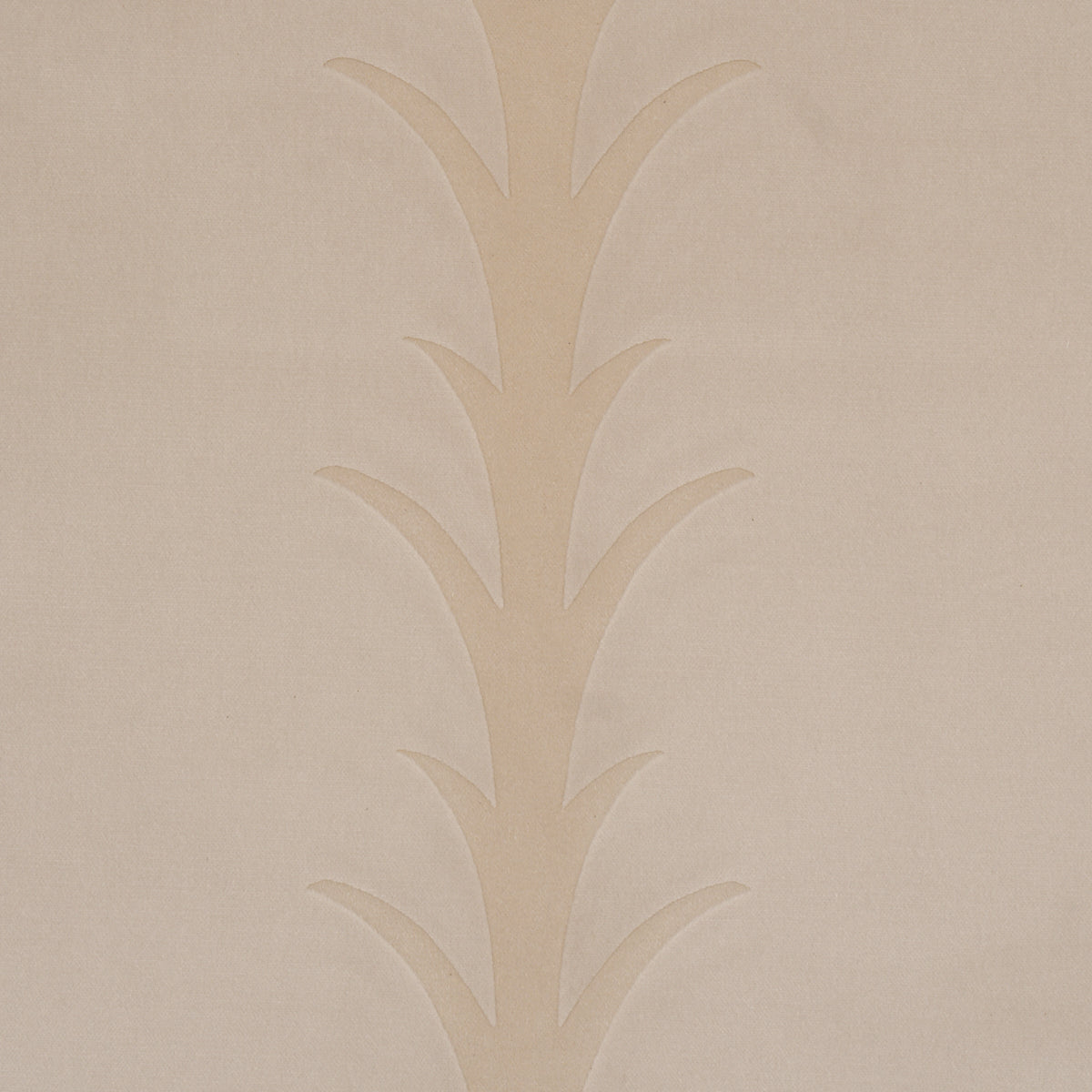 Acanthus Stripe Velvet fabric in mistral sand color - pattern number 86450 - by Schumacher in the Atelier Paris collection