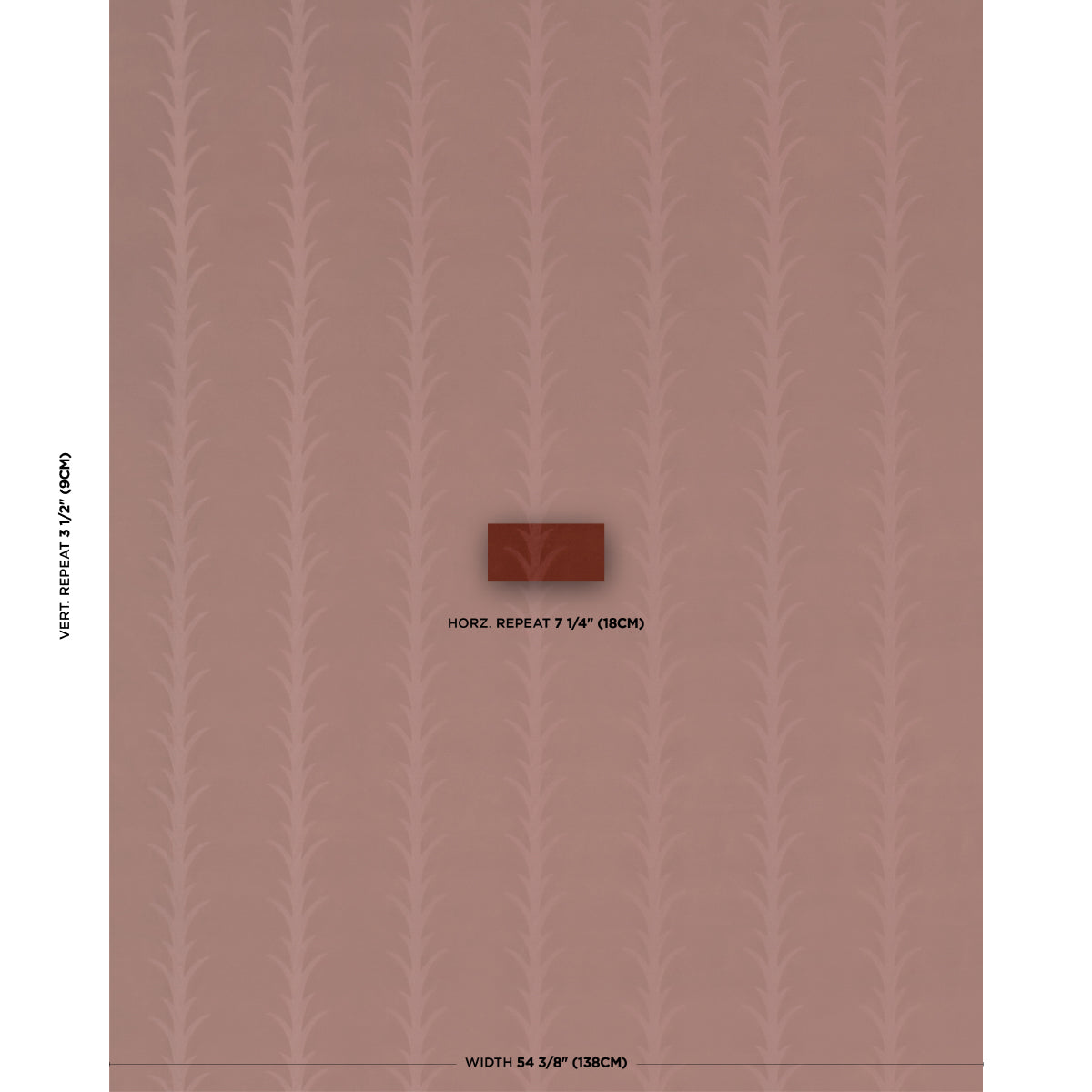 Acanthus Stripe Velvet fabric in terracotta color - pattern number 86452 - by Schumacher in the Atelier Paris collection