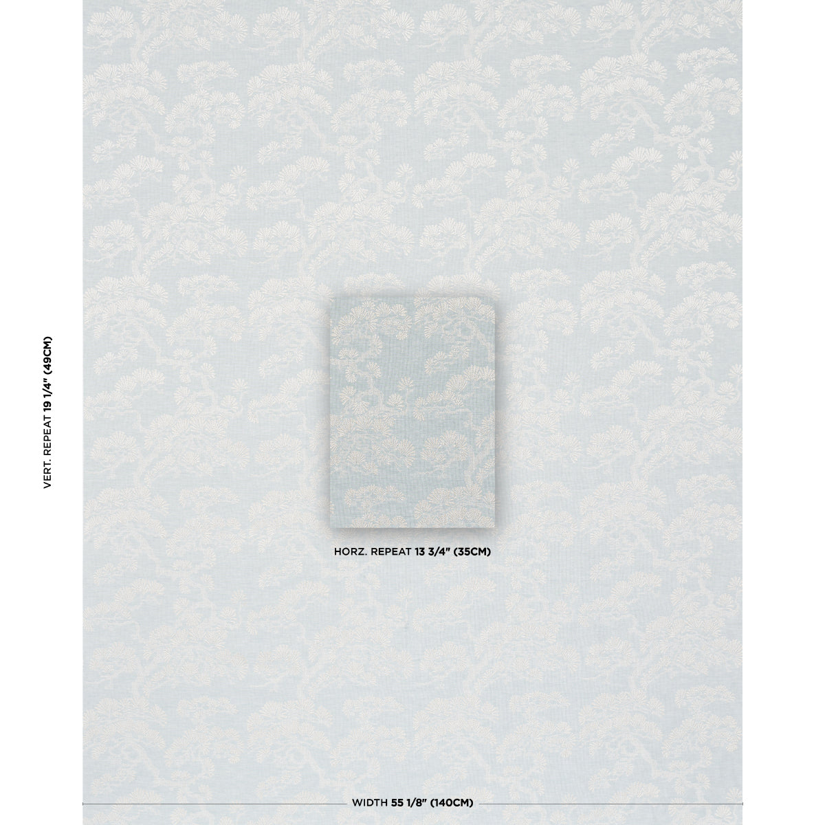 Hinata fabric in sky color - pattern number 86530 - by Schumacher in the Japonisme collection